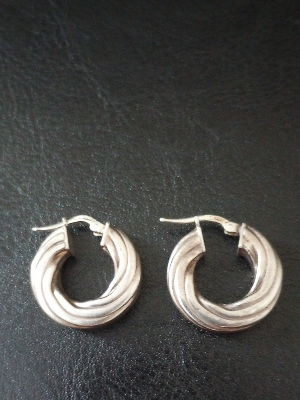 Vintage 925 Sterling Silver Twisted Hoop Earrings